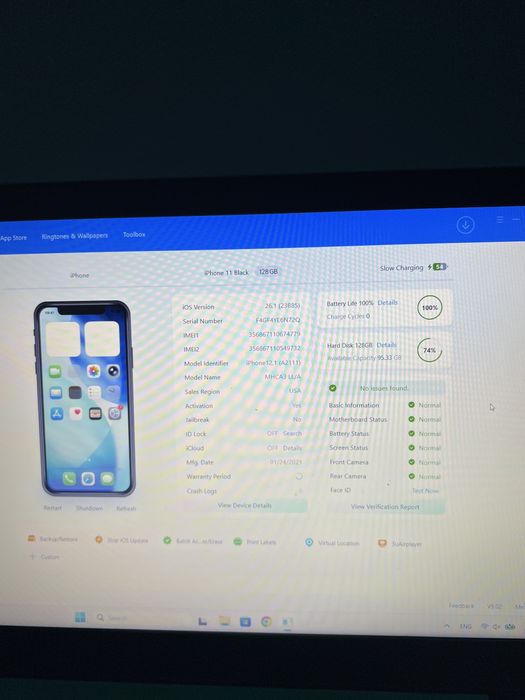 Iphone 11 128GB 100% Baterie 0 cicluri TOP