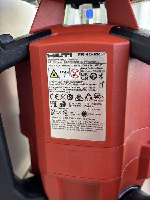 HILTI PR 40-A22 Nivela Laser Panta Dubla 2026 Ca nou!