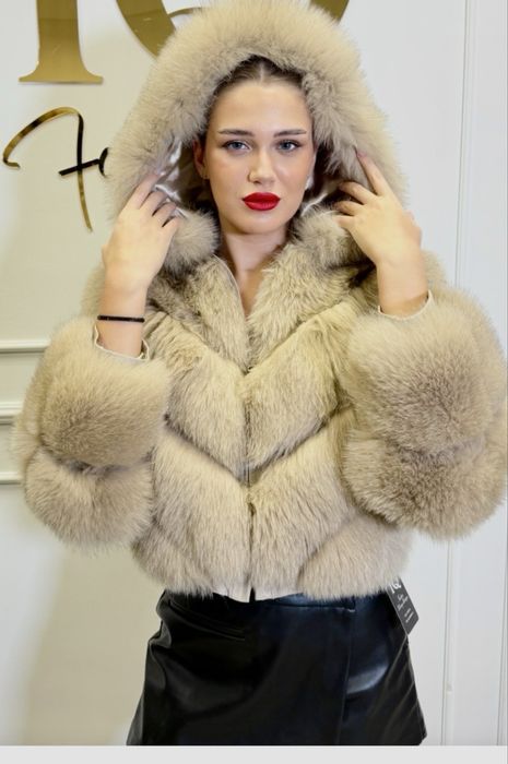 Blana naturala vulpe, de stepa, masura S, noua, Fashion