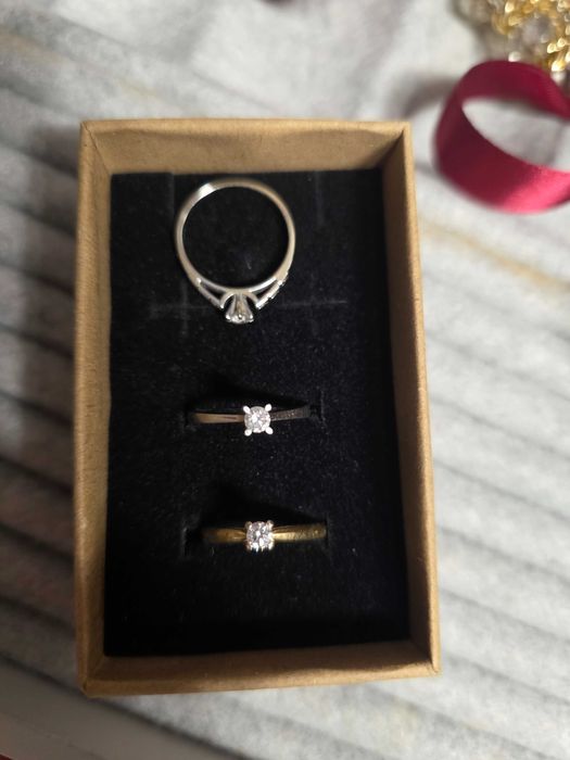 Inele logodna Aur cu diamant natural