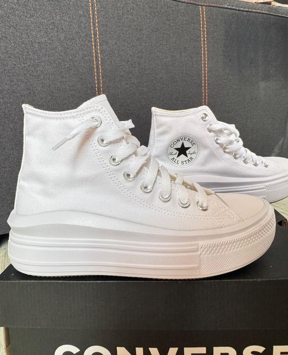 Tenisi  Converse Chuck Taylor All Star Move Hi Alb  mărimea 37, 259 lei Noi !!! Cadou!!!