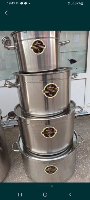 Oală inox cu capac 130 L +Ofertă 450 /  lei  14 L /20/30/39/50/68/9