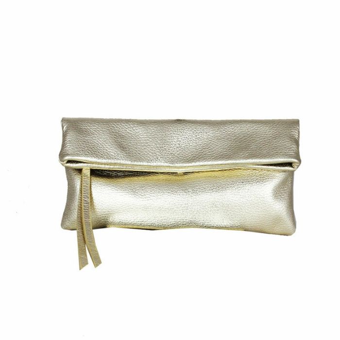 Geanta chic eleganta,auriu,stil plic,piele fina naturala,bareta reglab