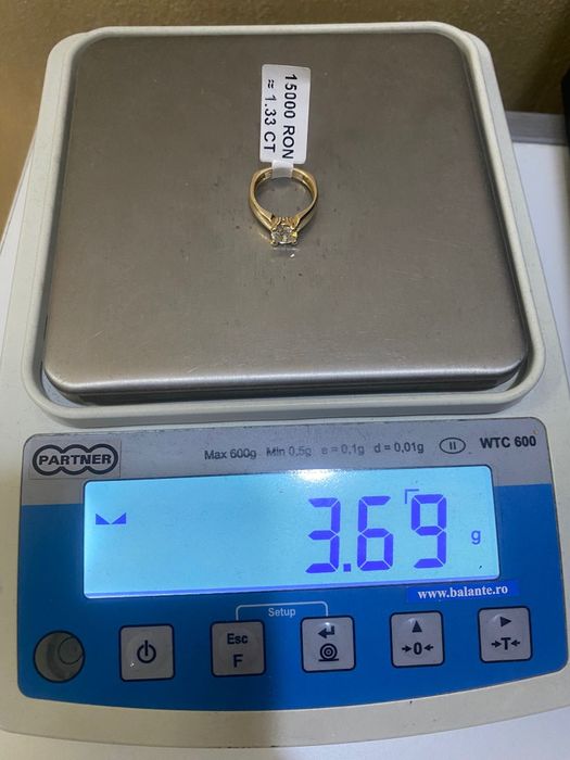 Inel cu diamant din aur de 14K Amanet BKG