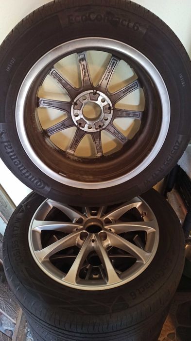 Jante (+ cauciucuri vara) Mercedes A180 originale 205/55/17