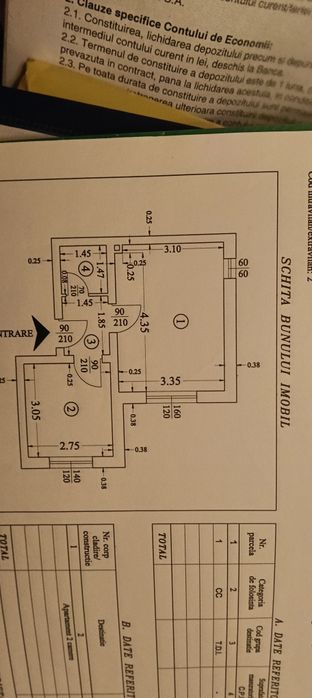 Apartament cu 2 camere Decomandat