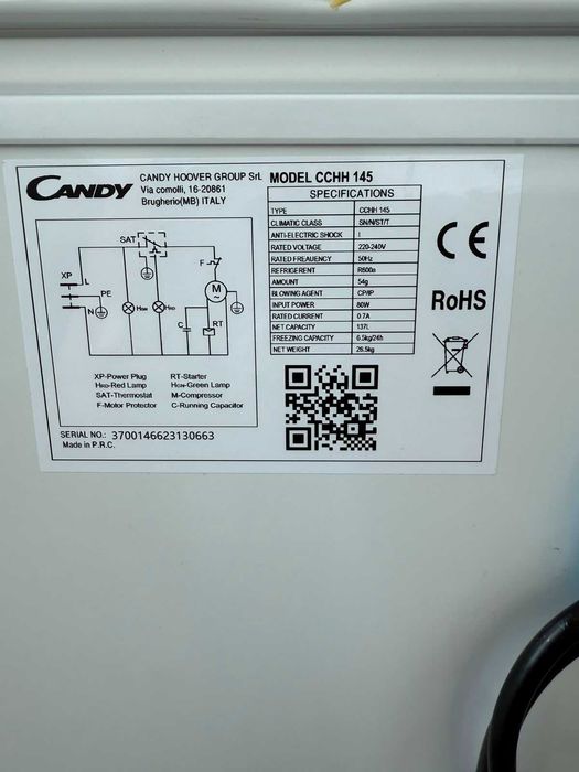 Ladă frigorifică Candy CCHH 145 – stare foarte bună