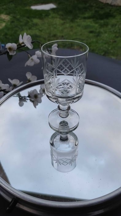 Сервиз от 6 бр.български кристални чаши за аперитив