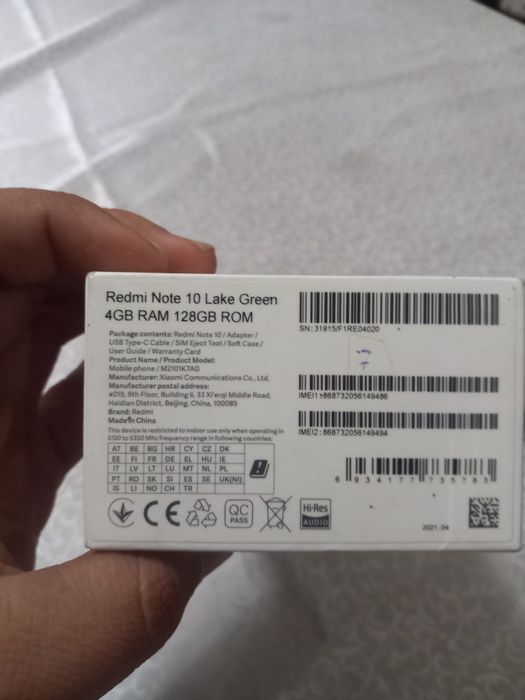 REDMI NOT 10 oben bor