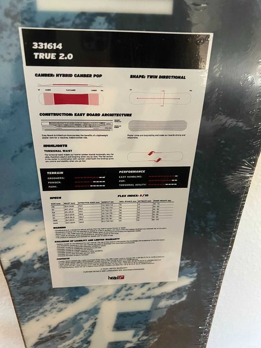 Placa snowboard NOUA Head True 2.0 Ice 154cm si 157cm model 2024-2025