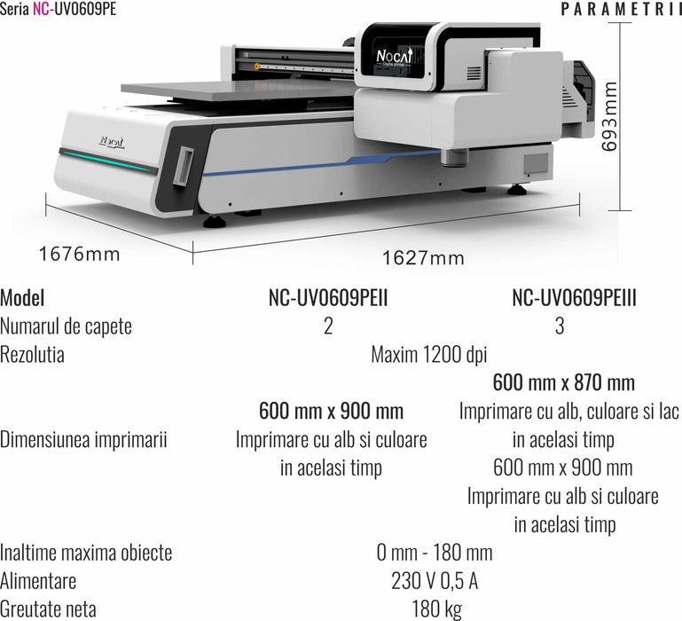 Imprimantă UV Flatbed Nocai