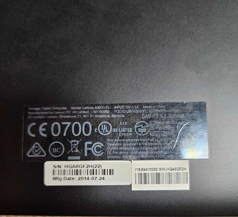 Таблет Lenovo A3500-FL