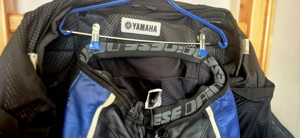 Combinezon moto Yamaha GYTR original, piele, 2 piese, mărimea 52