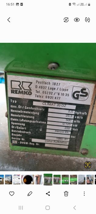 Tun caldura Remko 23kw