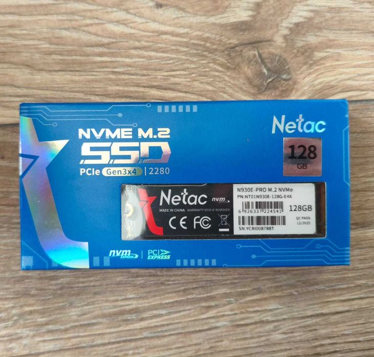 M2 SSD Netac Hikvision AMD PCIe 3.0 NVME (128gb, 256gb, 512gb)