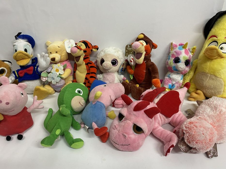 Lot 14 jucării din pluș 15-30 cm PEPPA PIG DISNEY ANGRY BIRDS en gros