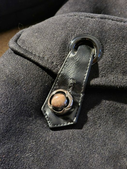 Geacă imblanita, de iarnă, imitație piele întoarsă, XL, neagră, dama