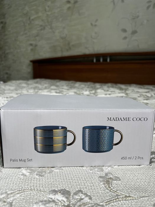 Подарочный набор больших кружек стаканов  Madame coco для чая/кофе