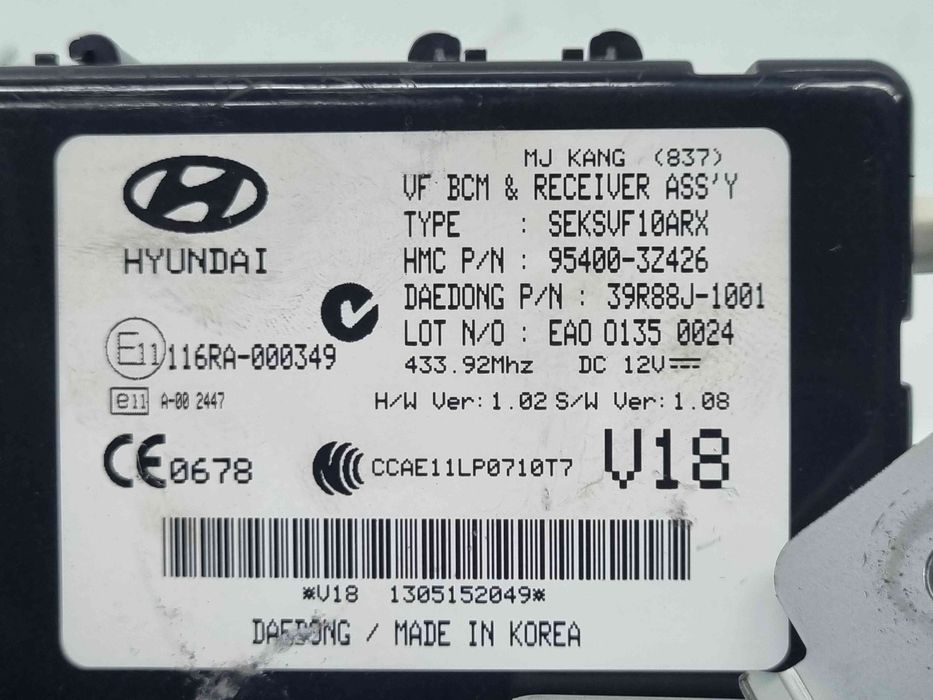Modul confort Hyundai i40 Wagon [Fabr 2012-2019] 116RA-000349