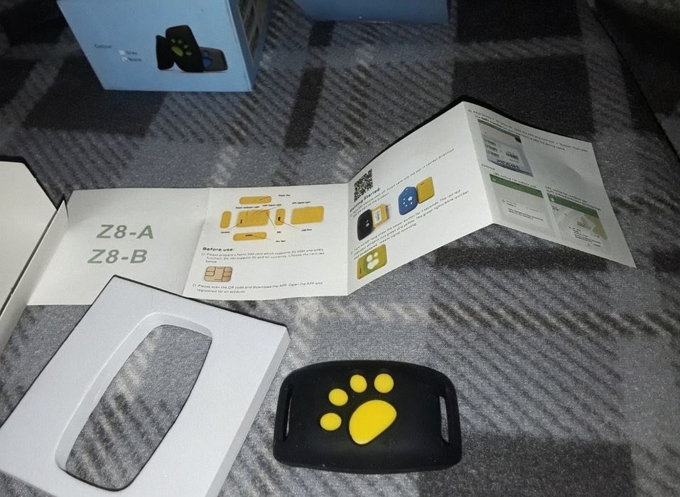 Zgarda GPS Tracker pentru Câini și Pisici, Model Z8, Nou la cutie