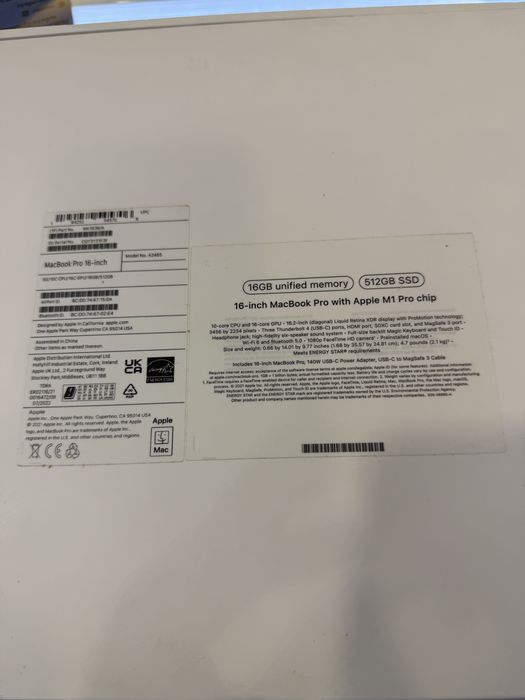 MacBook Pro 16 M1 Pro 16/512/94%