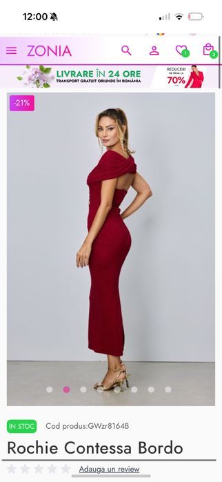 Rochie noua Bordo cu manusi incluse