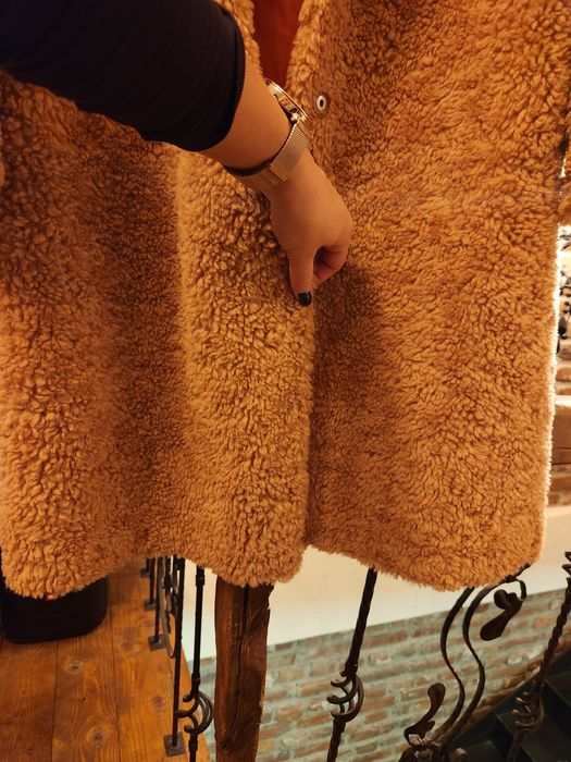 Палто от естествена вълна Лама