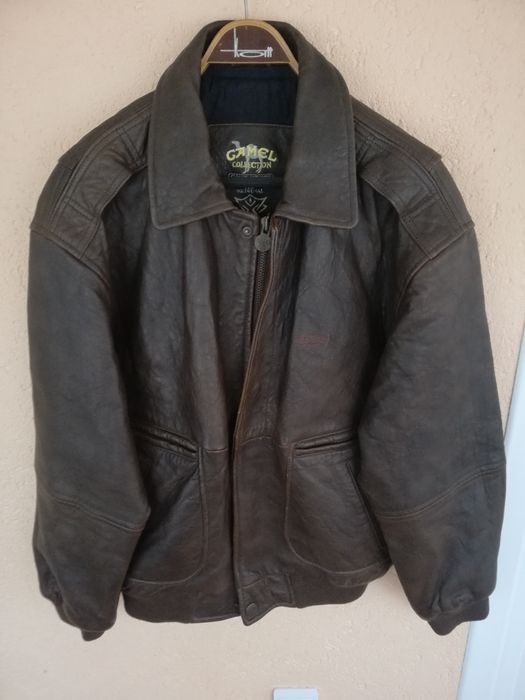 Geaca piele bărbati Camel Xl