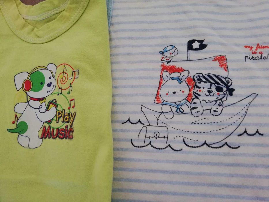 Лот бебешки бодита с ръкав 62 см. 9 части