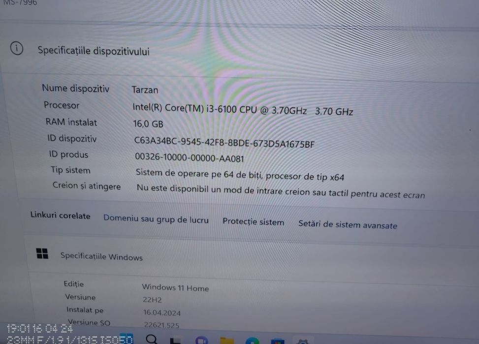 Placa de baza cu procesor si cooler