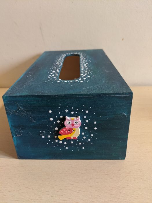 Cutie șervețele handmade cu motiv bufnițe
