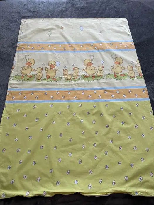 Lenjerie de pat pătuț bebe:paturica,pernă,husa de pilotă,față de pernă