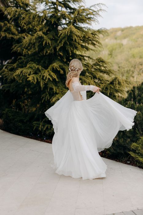 BRIDAL DRESS - ROCHIE RHEA COSTA mireasa mătase naturală