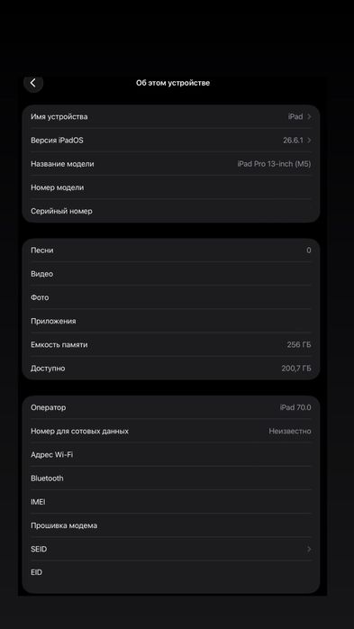 Планшет Apple iPad Pro 13 2025