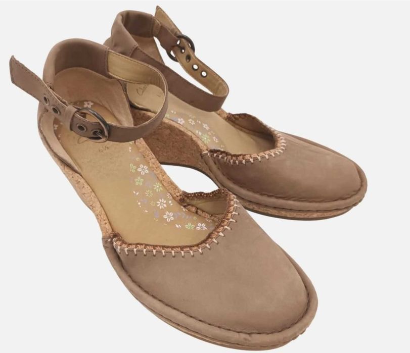 НОВИ CLARKS сандали на платформа-корк, №39