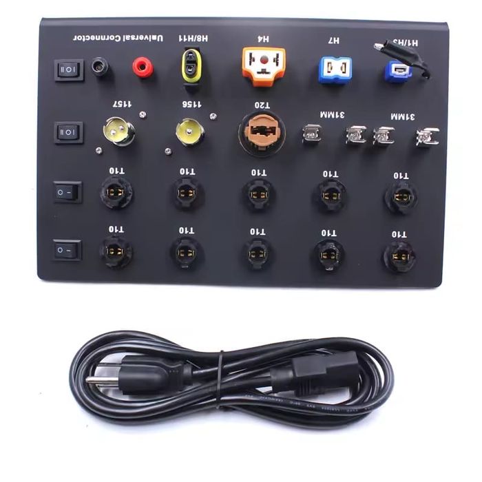 Placa De Testare Pentru Becuri Led Auto-Moto t10,p21w,h1,h4,h7,t20