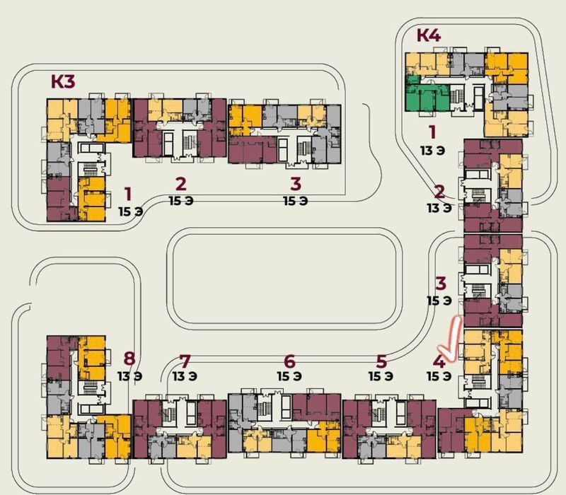 2-комнатная квартира в ЖК Assalom Soxil | Бизнес-класс | 54 м²
