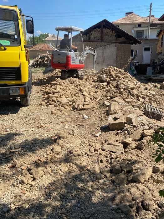 Услуги с мини багер комбиниран багер бокат самосвал bobcat