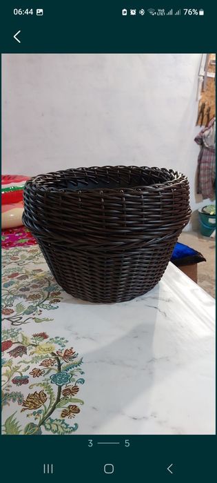 Кашпо садовое из ротанга