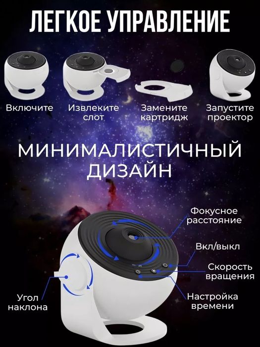 Проектор-планетарий Звездное небо HD 13 проекции