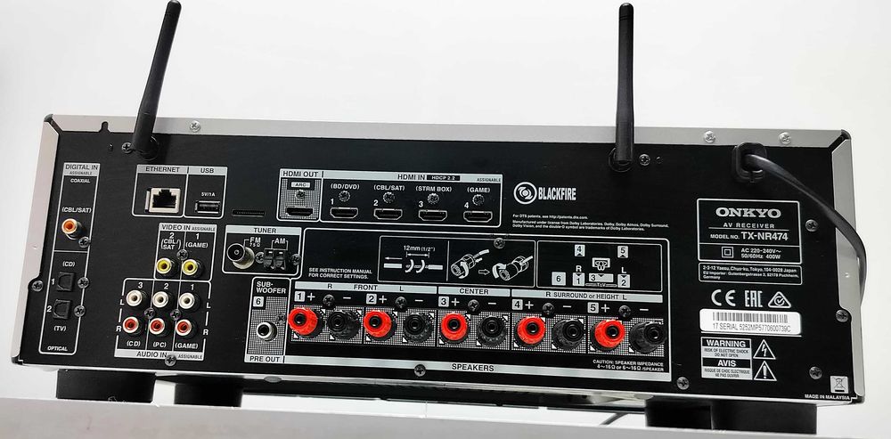 Onkyo TX NR 474 Dolby Atmos DTS:X FireConnect Airplay Chromecast WiFi