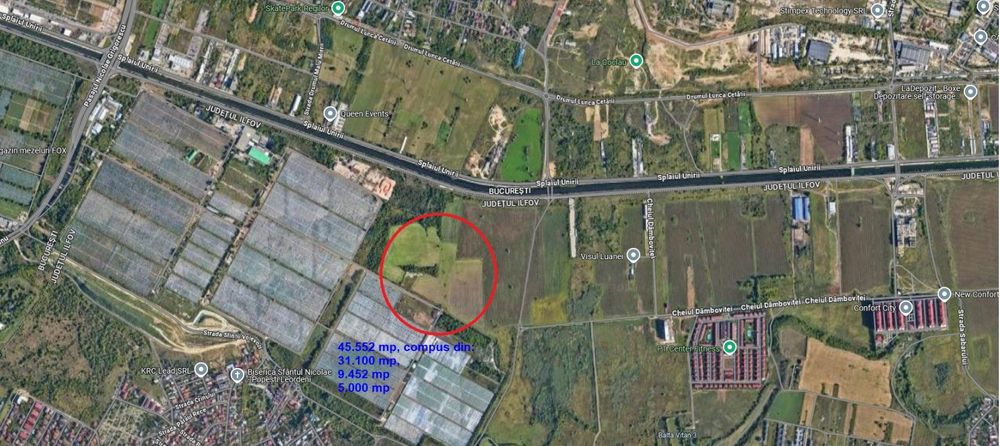 Vanzare teren Splaiul Unirii-Popești Leordeni