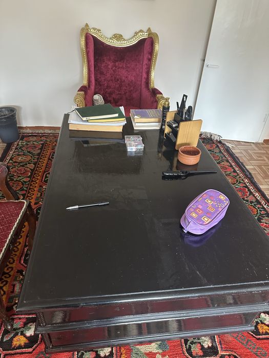 Антикварный письменный стол, 19 век, дуб