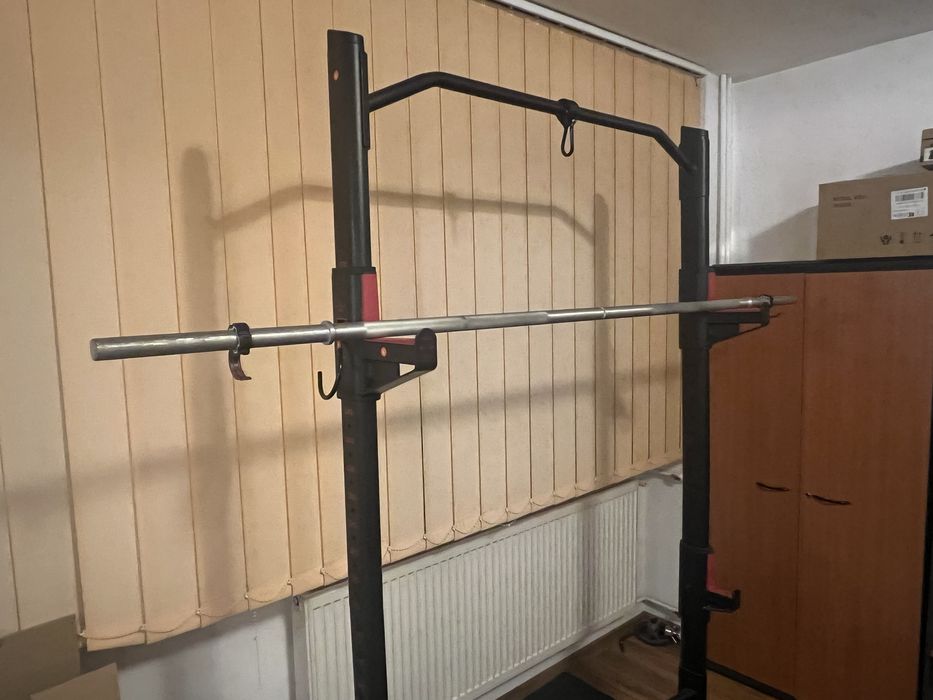 Domyos Rack 500 + greutati, bara, banca, accesorii