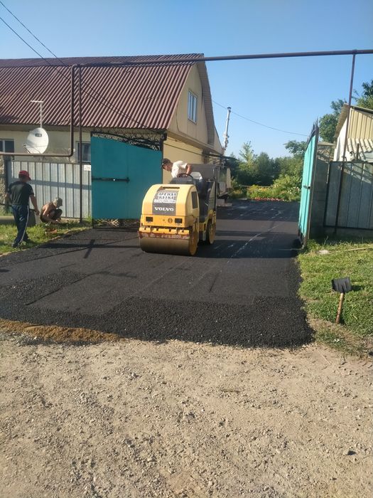 Асфальт Каток укладка асфальта