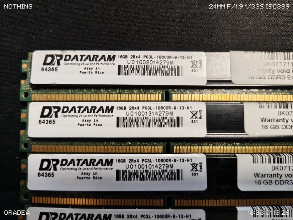 Vand 8X 16GB DDR3 ECC Server 10600R PC3L ( 128 GB Total )