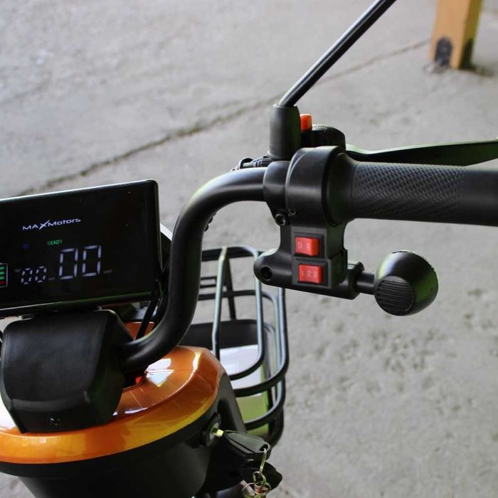 Двуместна електрическа триколка Pudding 1800W-48V-20Ah-ORANGE