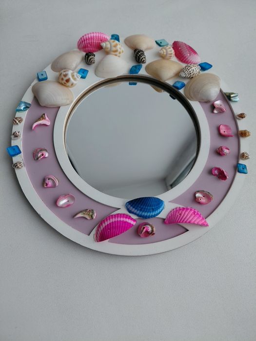 Зеркало ручной работы 24 см в морском стиле | Астана