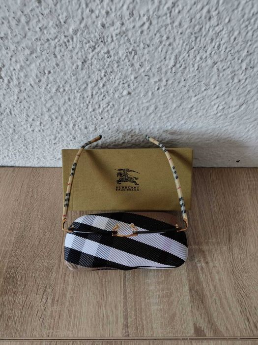 Ochelari de soare Burberry aurii cu lentile maro noui
