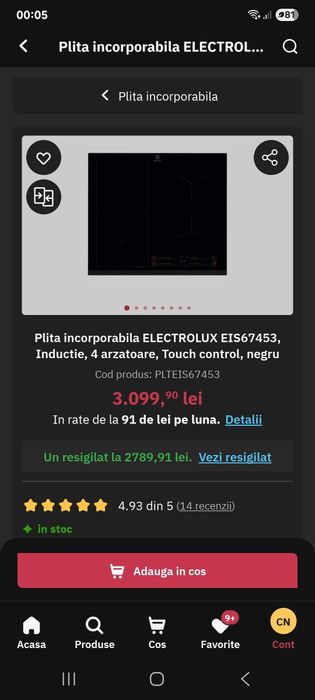 Plita Electrolux